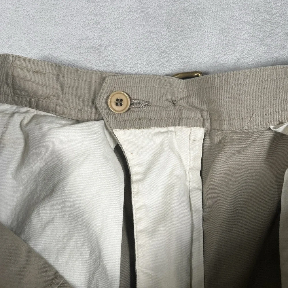 Rare Vintage 90's Gucci Pleated Shorts Men 50 Built-In Suede Belt 100% Cotton